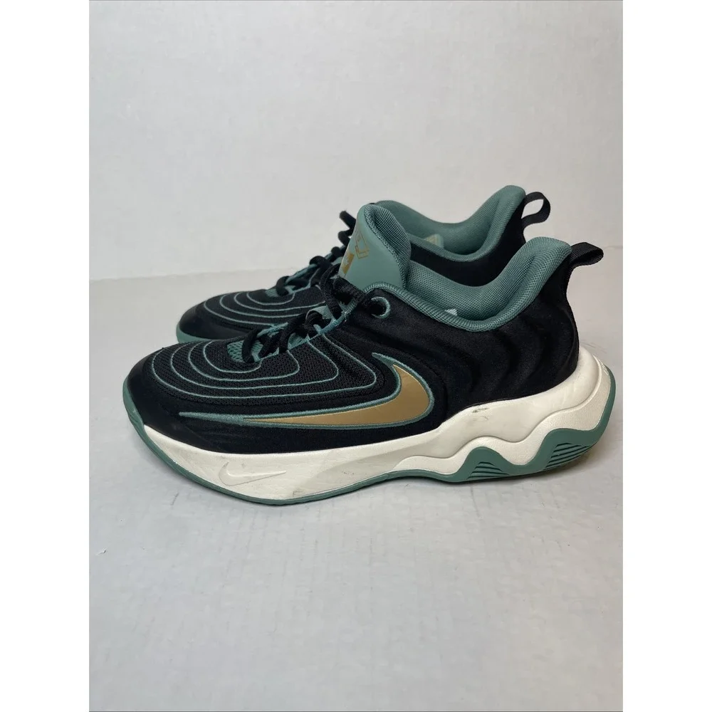 Nike Giannis Immortality 4 Kids Basketball Shoes Size 5.5Y Black Bicoastal Gold
